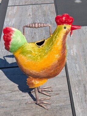 Handmade Chicken-Shaped Watering Can 14" *